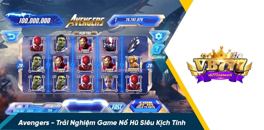 Khám phá game nổ hũ avengers siêu kịch tính