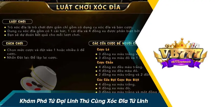 Làm thế nào để chơi xóc đĩa tứ linh tại cổng game vb777